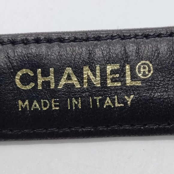 Chanel Belt Black Gold Leather 700-060225 - Picture 8 of 8